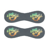 平和な森の中で鹿のシルエットを見る 野球ボール (パネル)