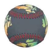 平和な森の中で鹿のシルエットを見る 野球ボール (正面)