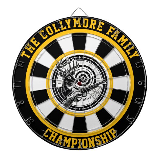 平和な森林芸術の鹿 ダーツボード (正面)