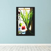 平和な植物 キャンバスプリント (インサイチュ (ウッドフロア))