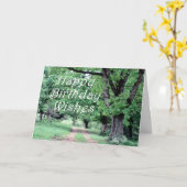 平和な歩行の誕生日 カード (黄色い花)