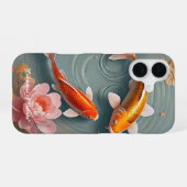 "平和な池の生活" iPhone 16ケース (裏面横)