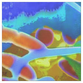 平和な渦巻き ファブリック (見本)