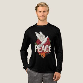 平和な炎の鳩 トライブレンドTシャツ