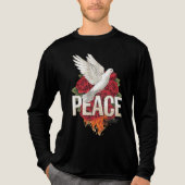 平和な炎の鳩 トライブレンドＴシャツ (正面)