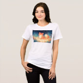 平和な狐の領域 トライブレンドTシャツ (正面全面)