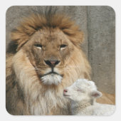 平和な獅子羊 スクエアシール (正面)