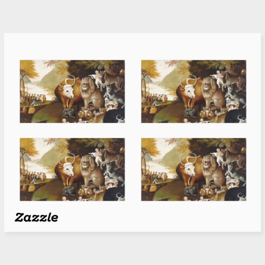 平和な王国の動物ヒッククラシックス 長方形シール (シート)