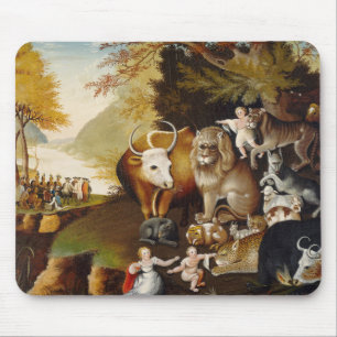 平和な王国絵画動物 マウスパッド