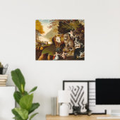 平和な王国 – エドワード・ヒックスファインアートポスター ポスター (ホームオフィス)