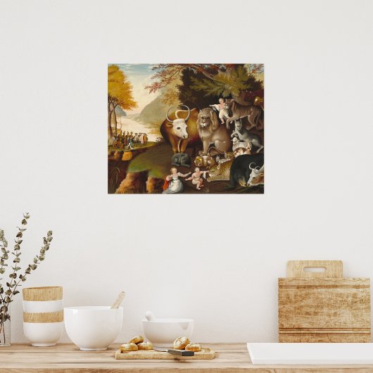 平和な王国 – エドワード・ヒックスファインアートポスター ポスター (キッチン)