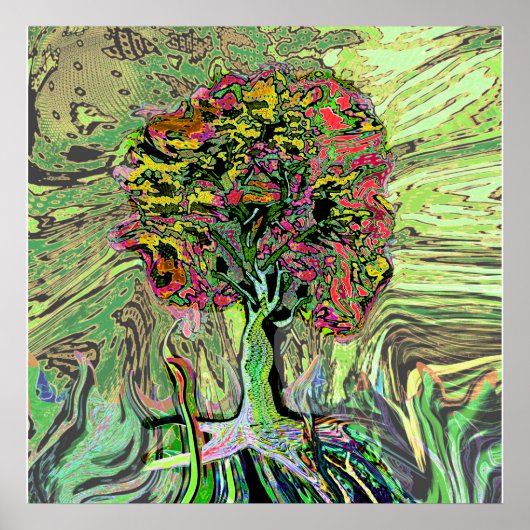 平和な生活の木 ポスター (正面)