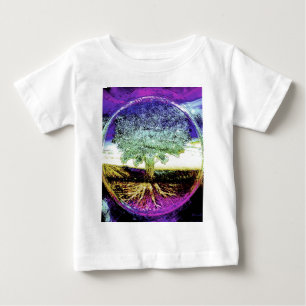 平和な生活生命の樹 ベビーTシャツ