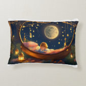 「平和な眠り – 男の子の夜の休み」 アクセントクッション (裏面)