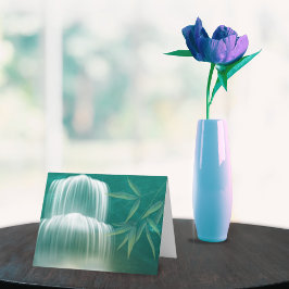 平和な禅の滝ノテカード ノートカード