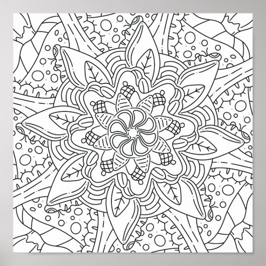 平和な秋:ウッドランドカラーリング ポスター (正面)