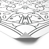 平和な秋：ハロウィン不気味の夜色彩画 ポスター (角)