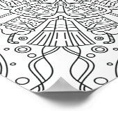 平和な秋：ハロウィン不気味の夜色彩画 ポスター (角)