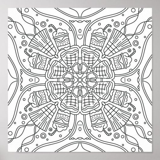 平和な秋：ハロウィン不気味の夜色彩画 ポスター (正面)