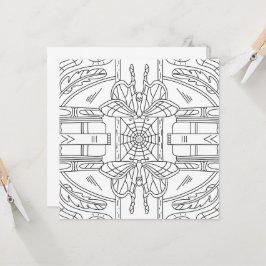 平和な秋：図書館カラーリングカードの蛾