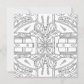 平和な秋：図書館カラーリングカードの蛾 (正面)