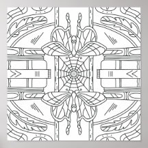 平和な秋:図書館着色の蛾