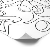 平和な秋:抽象芸術りんご着色 ポスター (角)