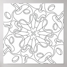 平和な秋:抽象芸術りんご着色