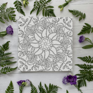 平和な秋:森のカラーリングカード