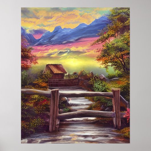 平和な穏やかな美しいの自然 ポスター (正面)