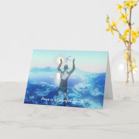 平和な精神 カード (黄色い花)