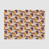 平和な紫と金ゴールドのキャンドルスパ 薄葉紙 (正面)