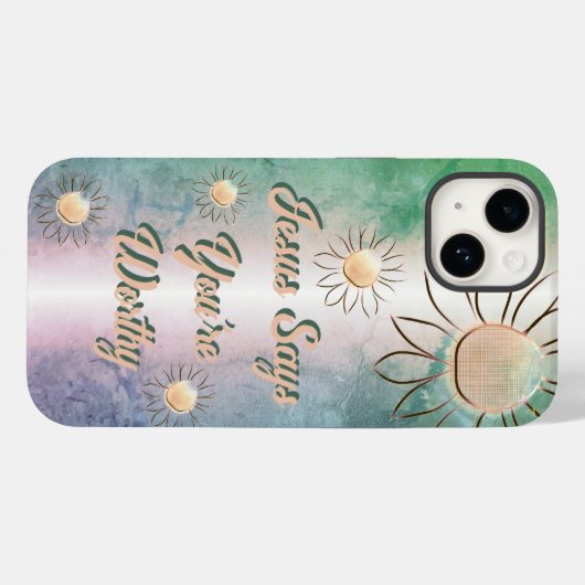 平和な花イエスはあなたは価値があると言う Case-Mate iPhoneケース (裏面 (横))