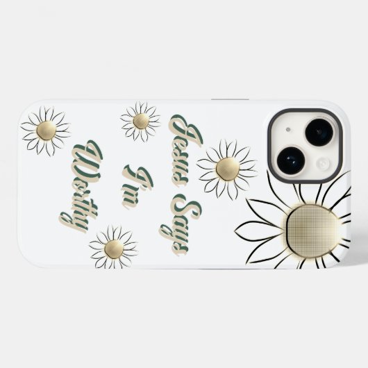 平和な花イエスは私が価値のある白だと言う Case-Mate iPhoneケース (裏面 (横))
