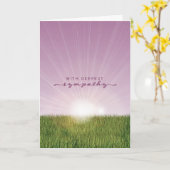 平和な草の共感書 カード (黄色い花)