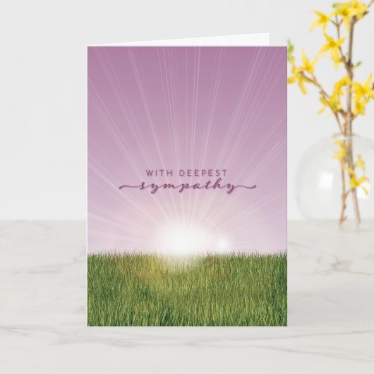 平和な草の共感書 カード (黄色い花)