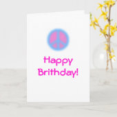 平和な誕生日 カード (黄色い花)