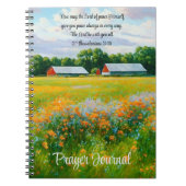 平和な農場のシーン花の信仰バイブル詩 ノートブック (正面)