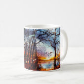 平和な退去 コーヒーマグカップ (正面右)