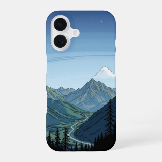 平和な道：自然インスパイア道 iPhone 16ケース (裏面)