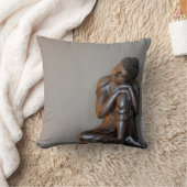 平和な銀製の仏の閉めて下さい クッション (ブランケット)