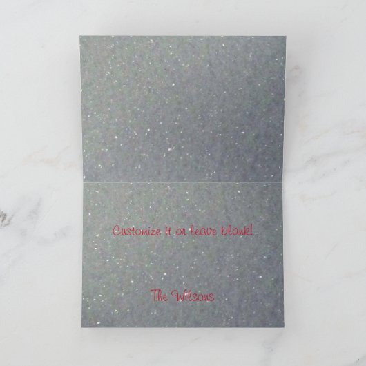 平和な雪の多い農場のシーンクリスマスカード シーズンカード (内部)