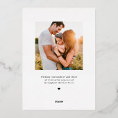 平和な願いを込めたホリデー写真カード 箔シーズンカード (裏面)