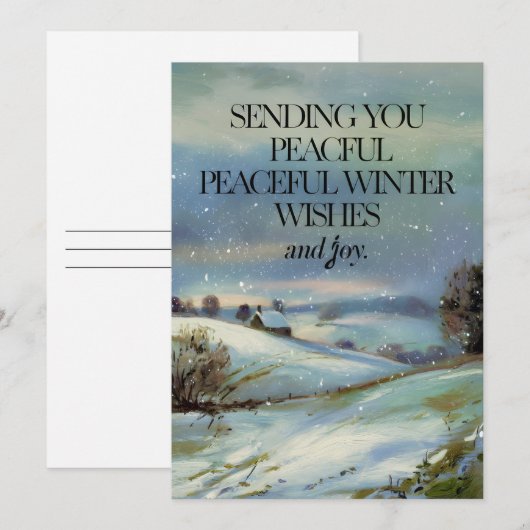 平和な願い – クリスマスカード (正面/裏面)