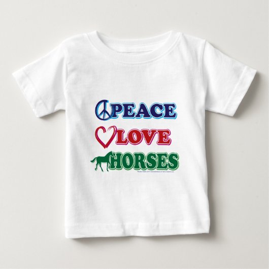 平和な馬 ベビーTシャツ (正面)