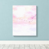 平和な鳥 キャンバスプリント (インサイチュ (ウッドフロア))