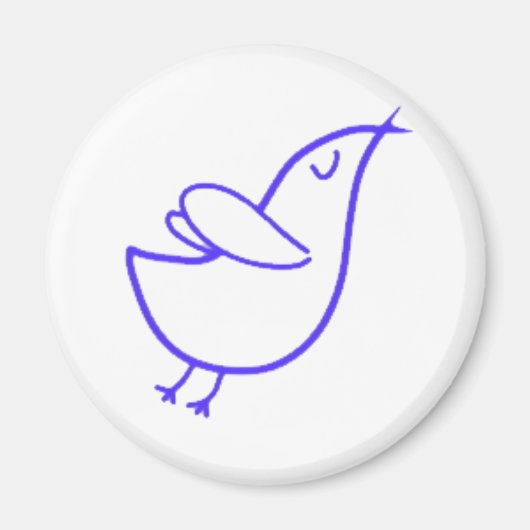 平和な鳥 マグネット (正面)