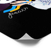 平和な鳩の女の子サポートウクライナとウクレニ ポスター (角)