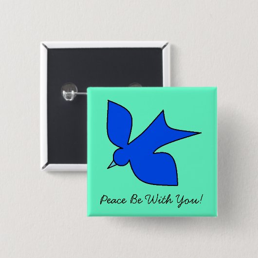 平和な鳩 缶バッジ (正面&裏面)