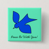 平和な鳩 缶バッジ (正面)